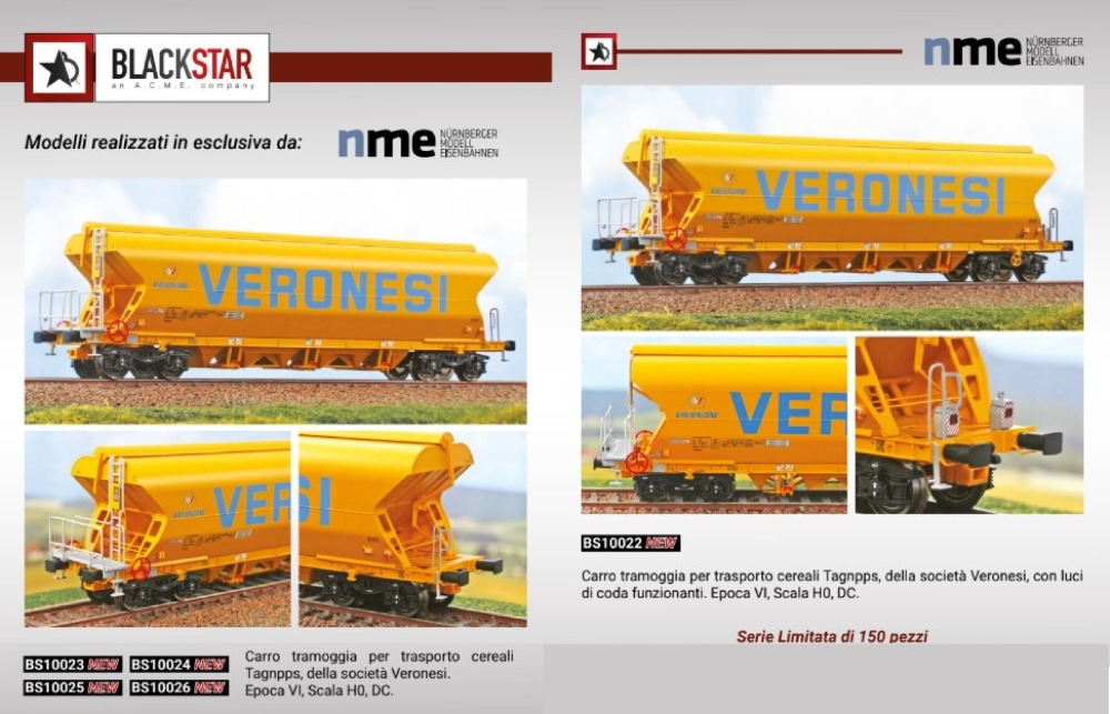 NME - Nürnberger ModellEisenbahnen / Black Star - Carri tramoggia BS10022 - BS10026