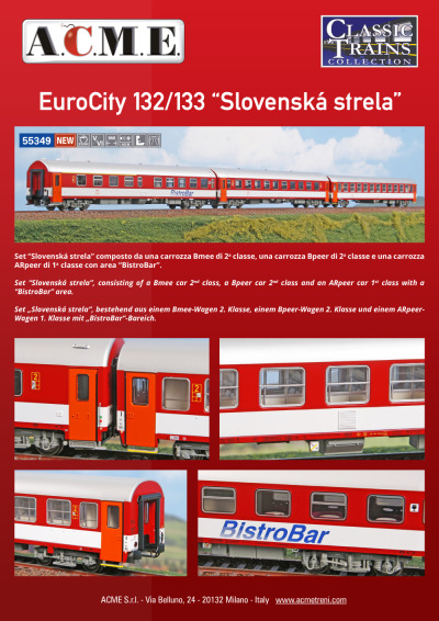 ŽSSK - EuroCity 132/133 "Slovenská strela" set