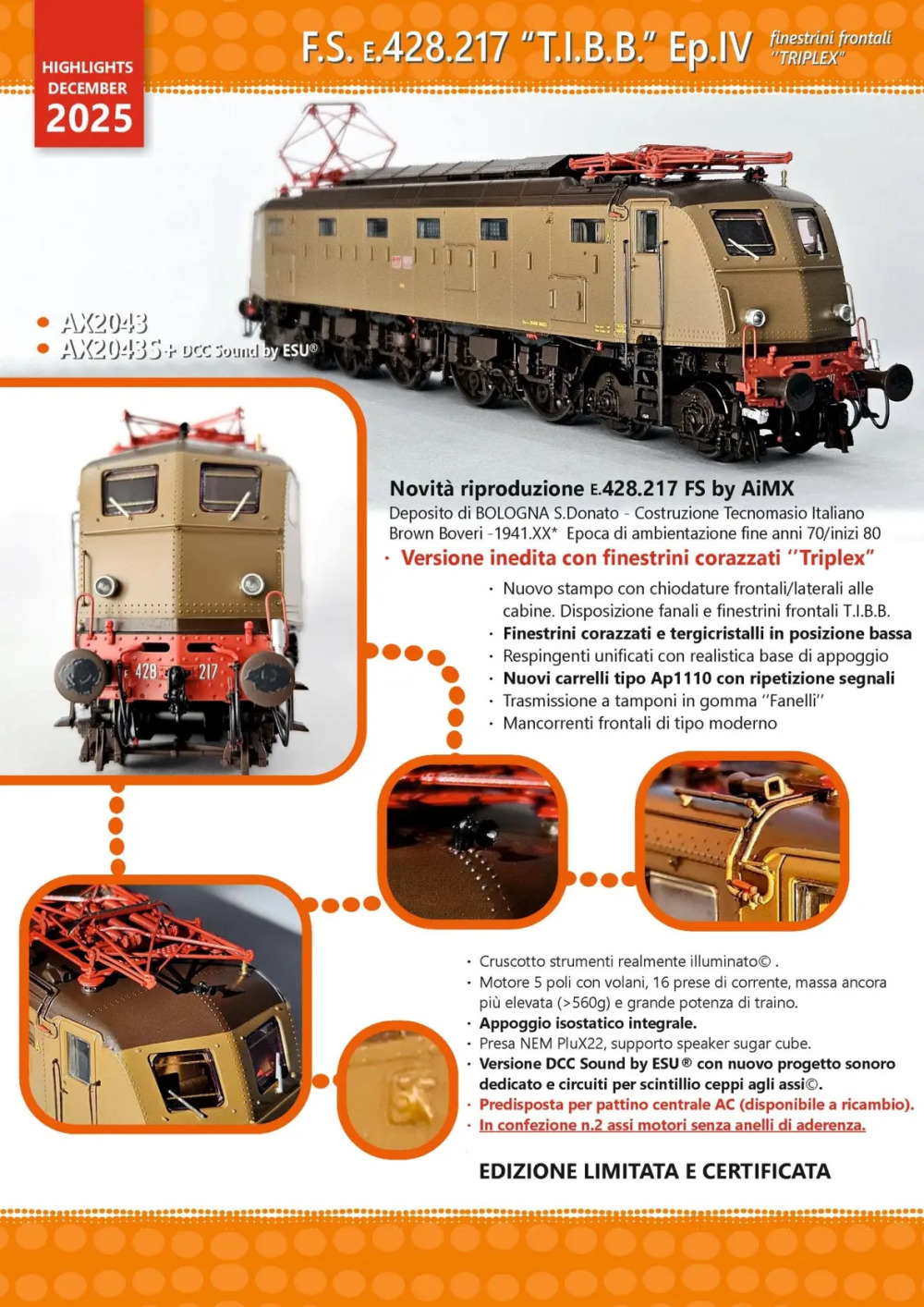 AiMX - Highlights December 2025 - FS E.428.217 "T.I.B.B" electric locomotive