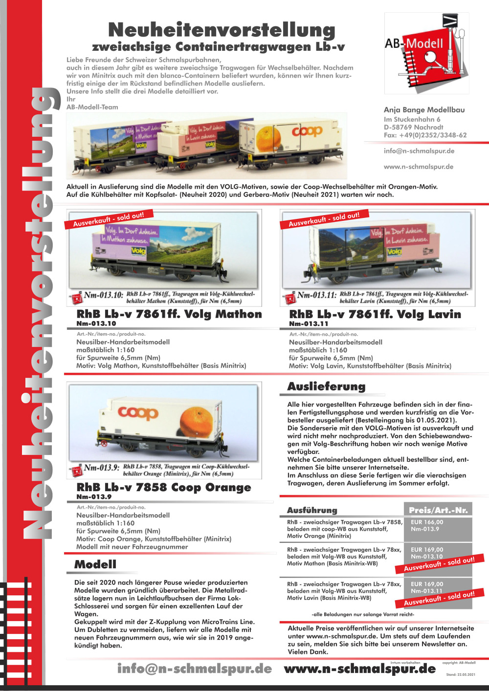AB-Modell - Container wagons