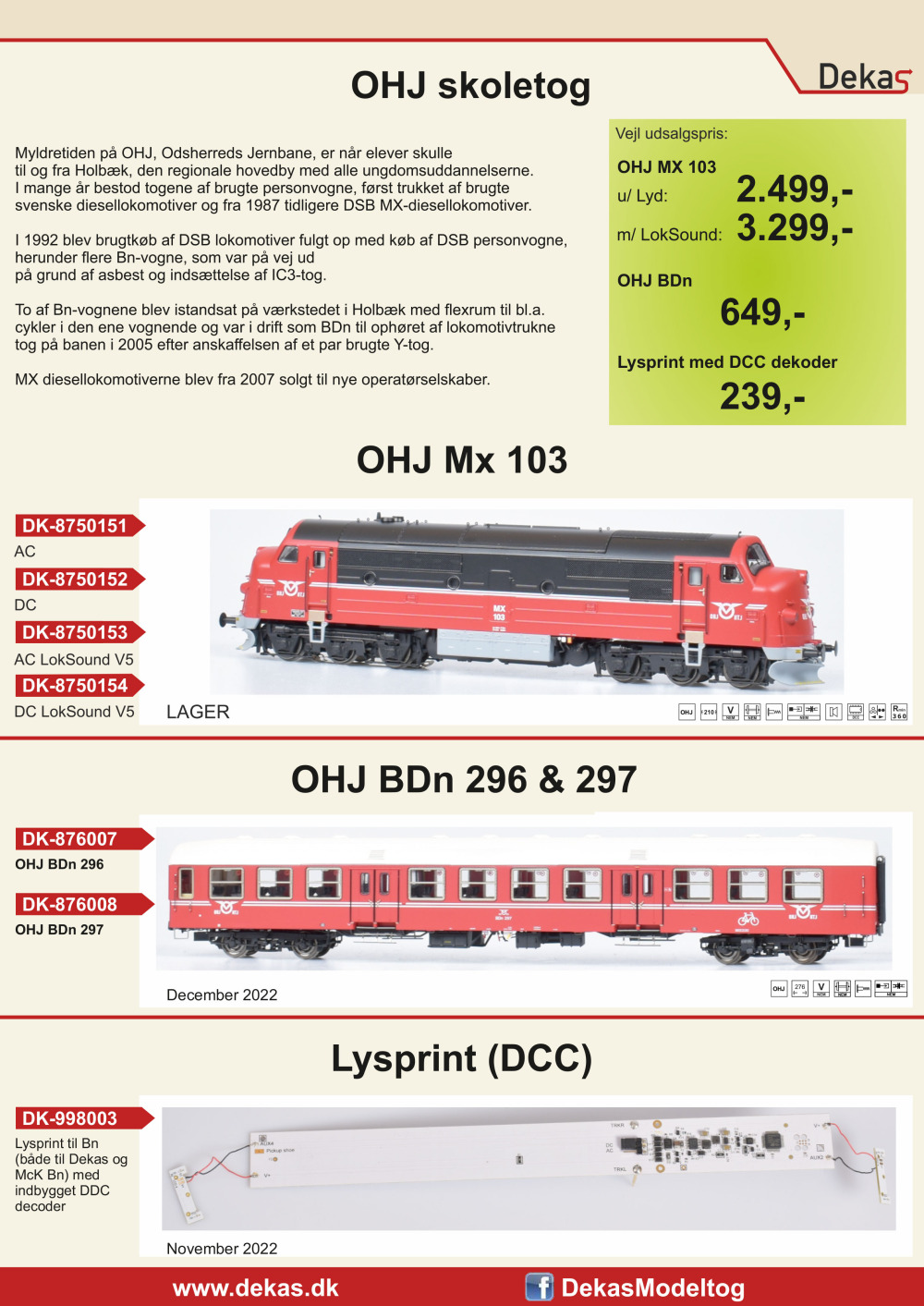 Dekas - OHJ - "School" train