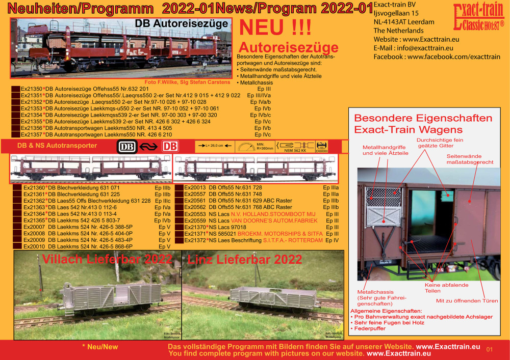 Exact-train - Novelties 2022