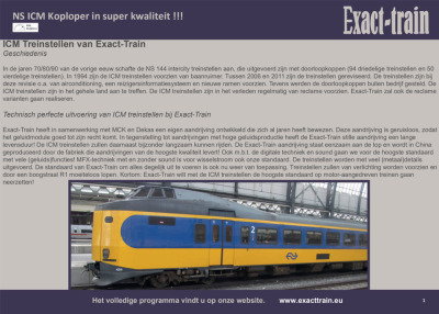 NS - ICM Koploper electric railcar - Exact-train