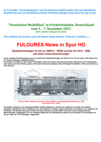 Fe 4/4 electric railcar - Fulgurex