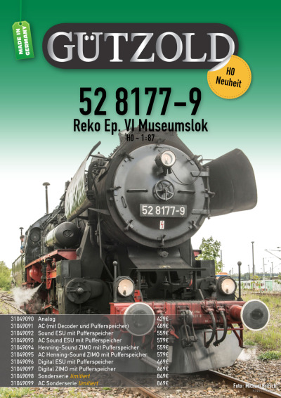 BR 52 8177-9 steam locomotive - Gützold