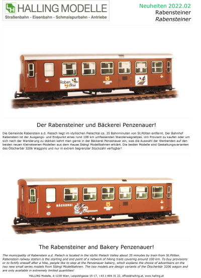 Rabensteiner passenger coach - Halling Modelle
