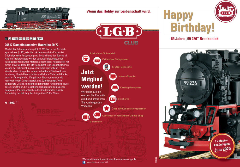 LGB - Steam locomotive series 99.72