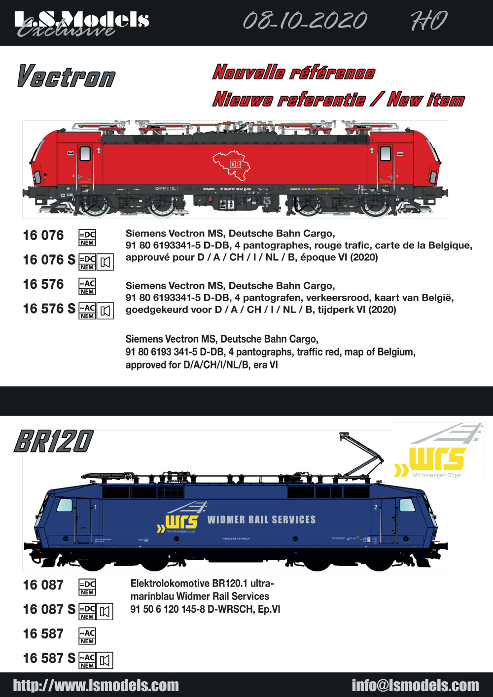 LS Models - DB Vectron & WRS BR 120