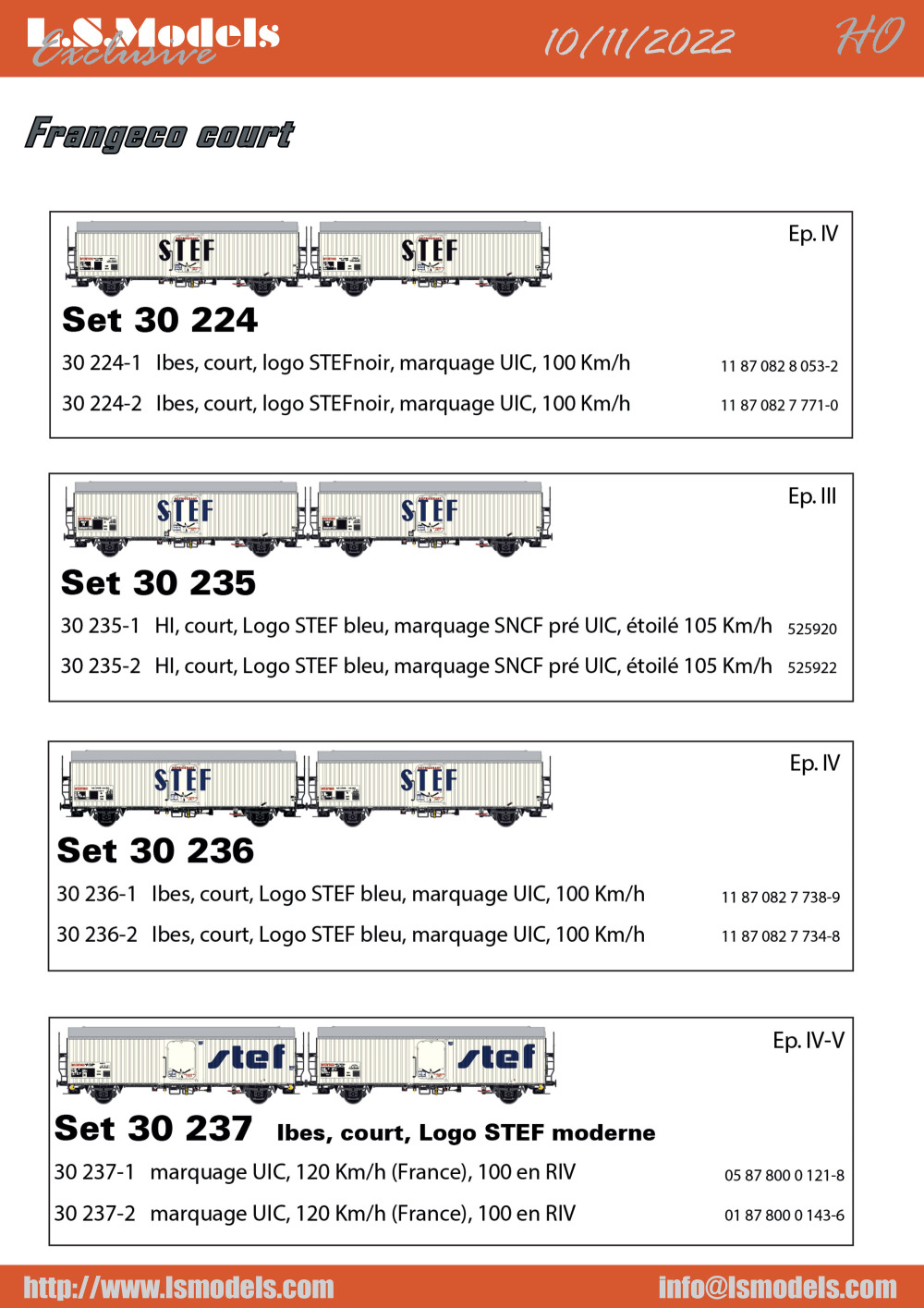 LS Models - Deliveries November 2022