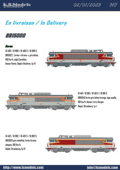 Expected deliveries January 2023 - LS Models