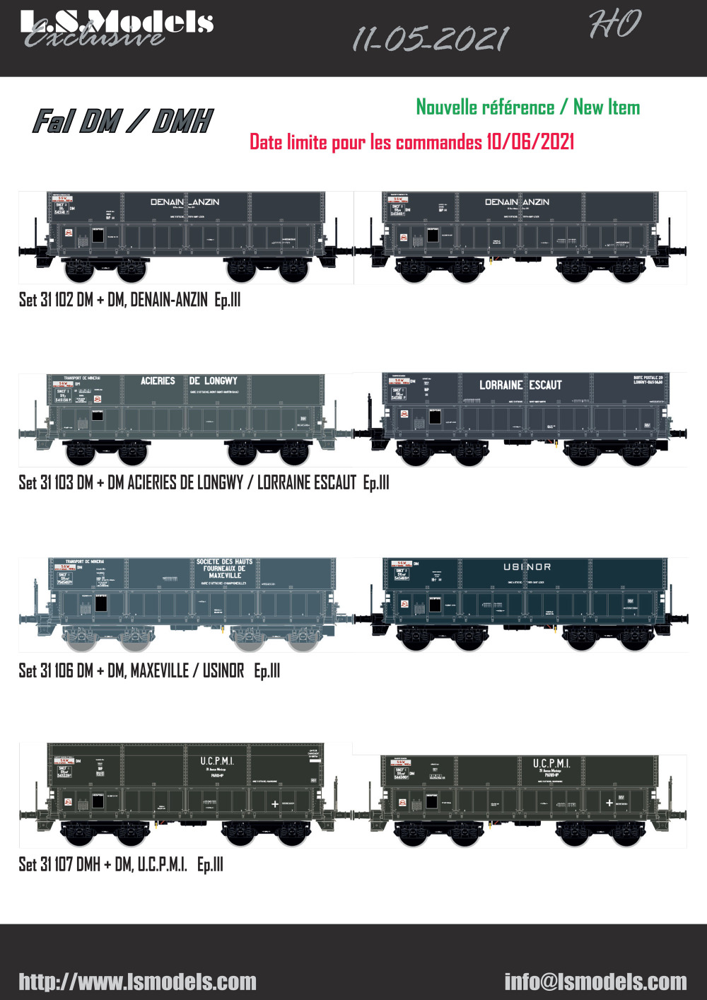LS Models - Fal DM(H) freight wagons