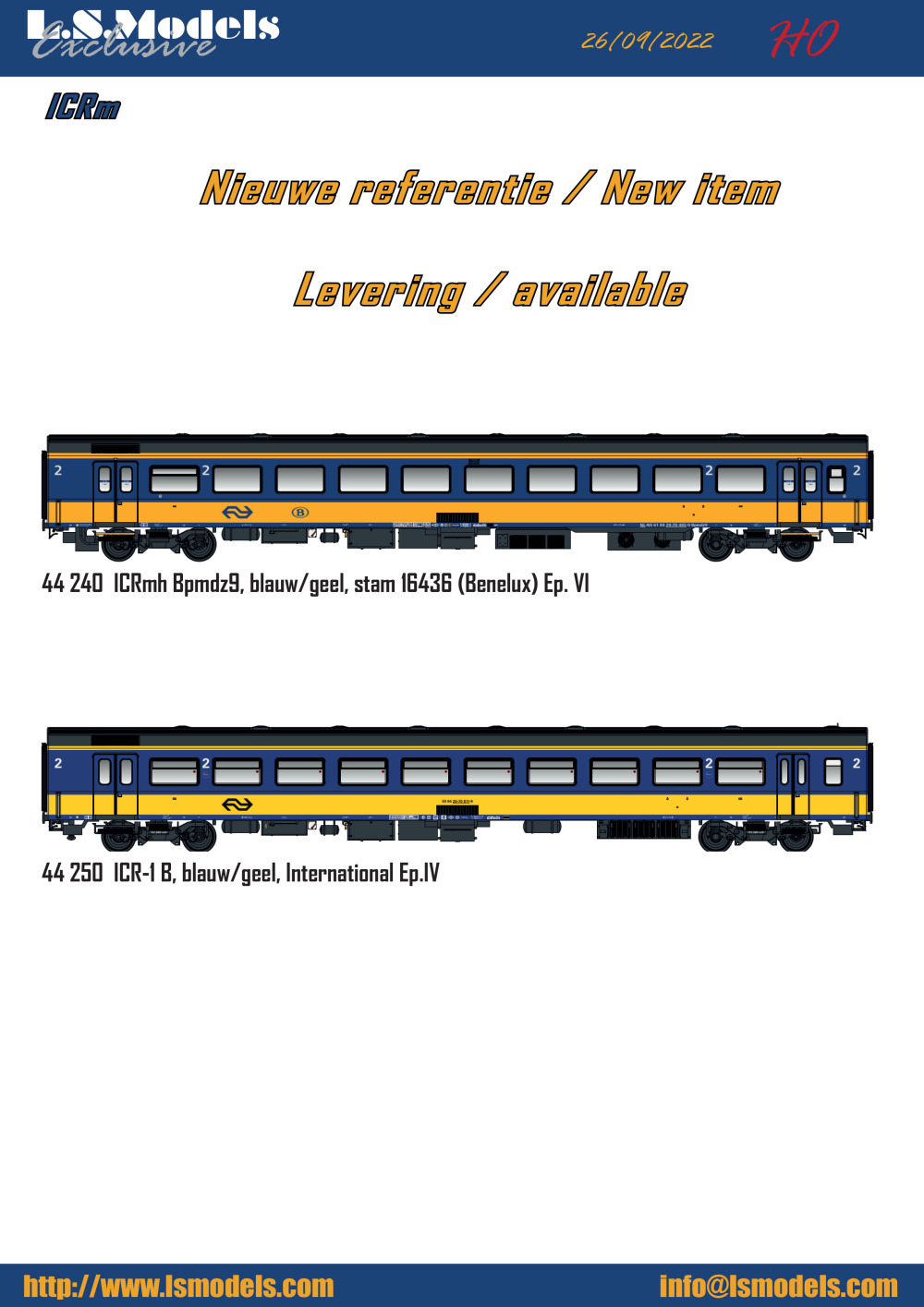 LS Models - NS - ICRm passenger coaches (new references)