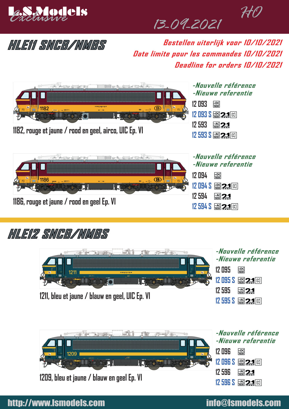LS Models - SNCB/NMBS - HLE electric locomotives 