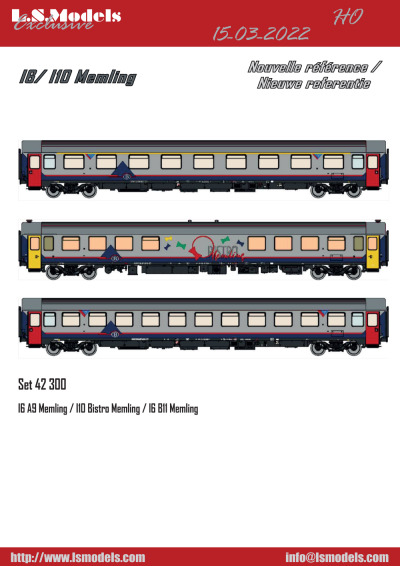 SNCB/NMBS - I6 / I10 "Memling" passenger coaches - LS Models