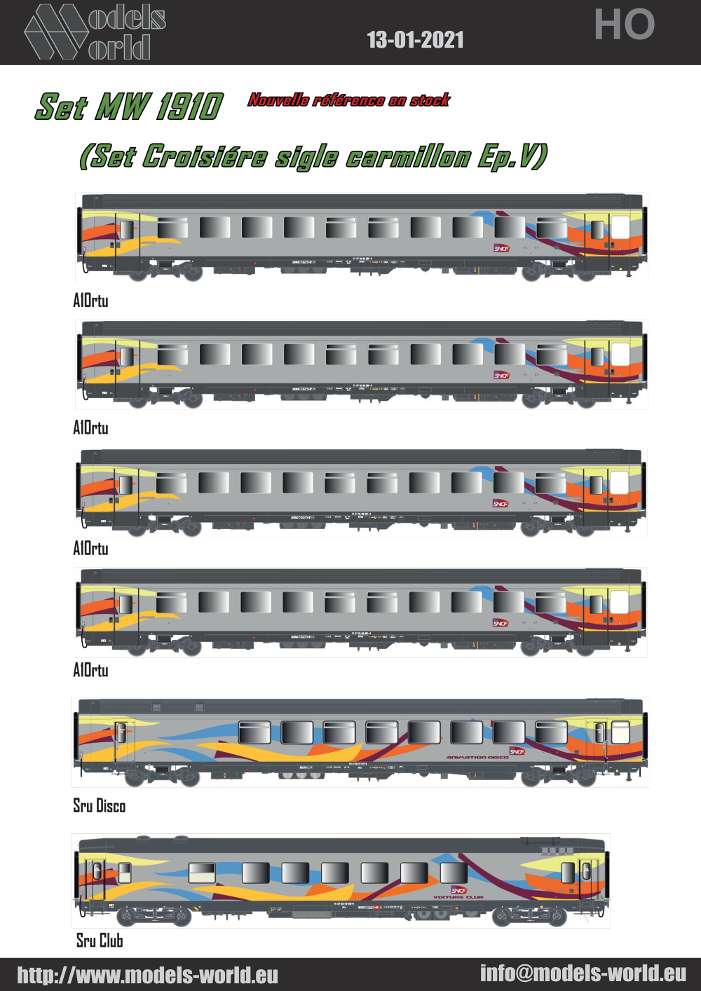 LS Models - SNCF - A10rtu & Sru passenger coaches