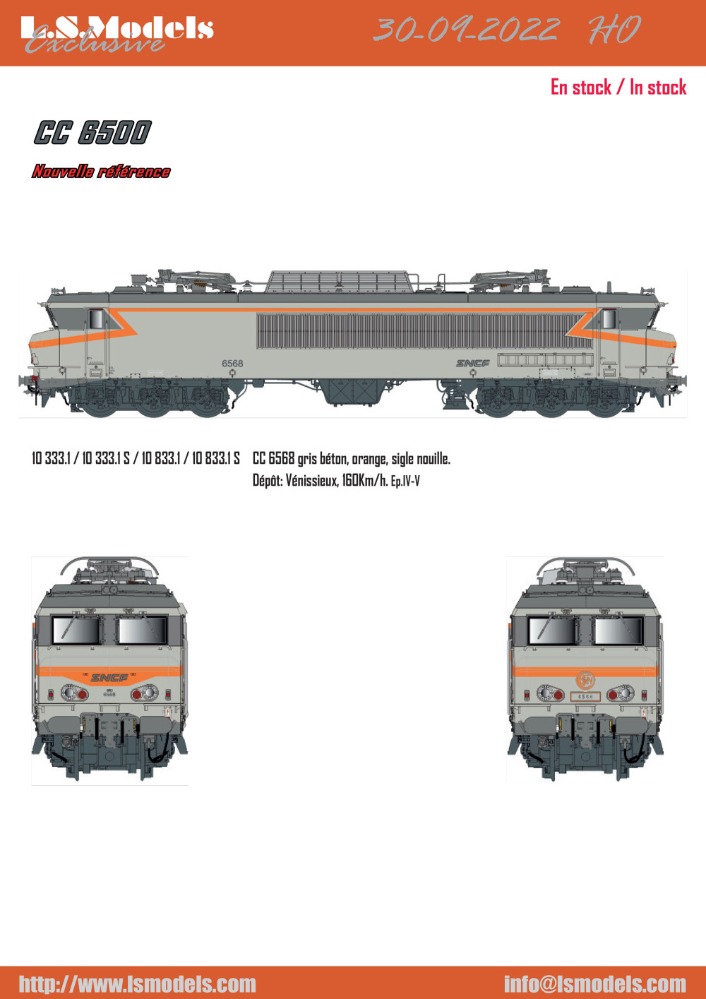 LS Models - SNCF - CC 6500 electric locomotive (new reference)