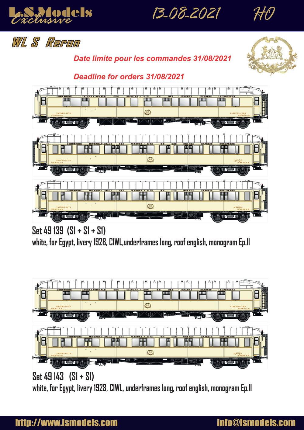 LS Models - WL S sleeping coaches (rerun)