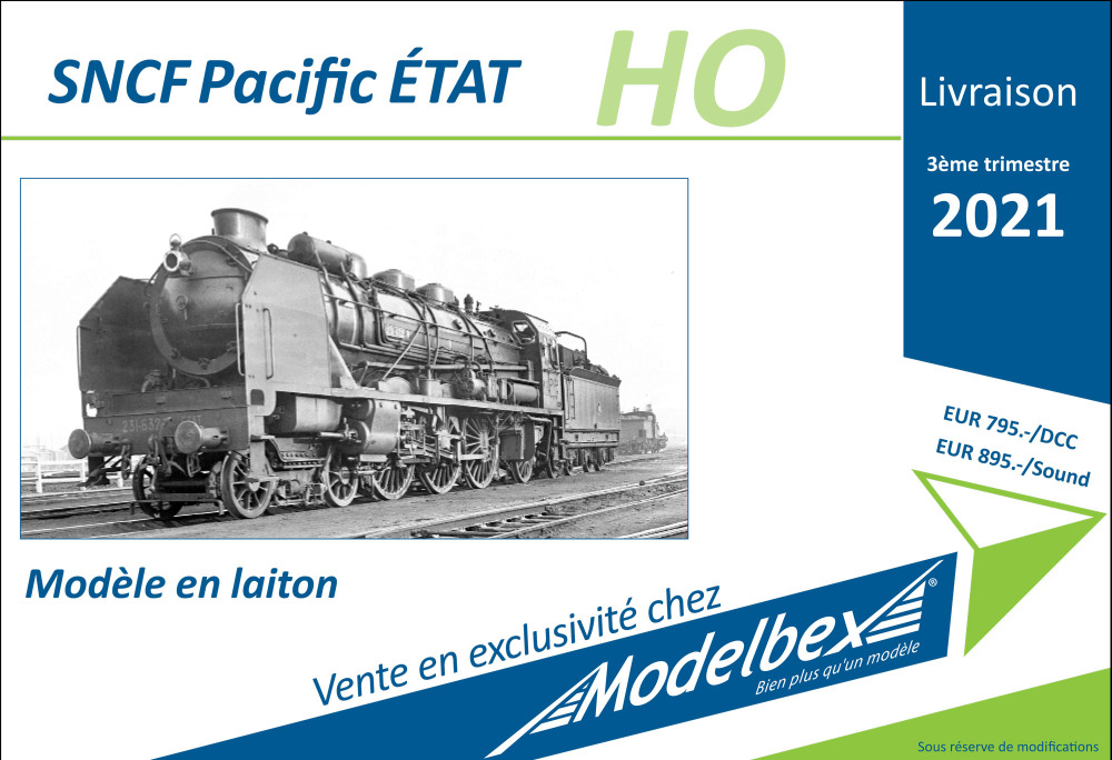 Modelbex - SNCF - Pacific steam locomotive