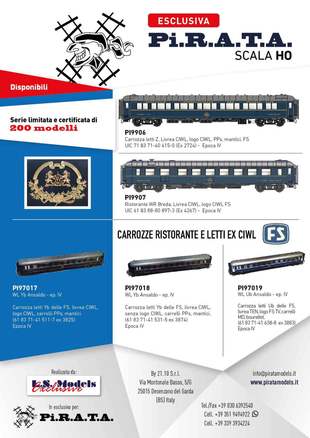 Pi.R.A.T.A. - CIWL passenger coaches