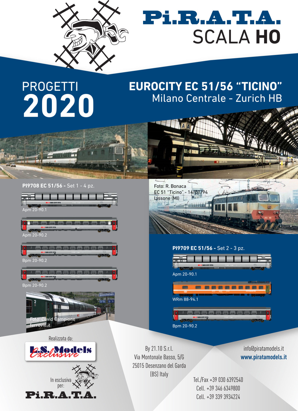 Pi.R.A.T.A. - EuroCity EC 51/56 Ticino - Milano Centrale to Zurich Hbf