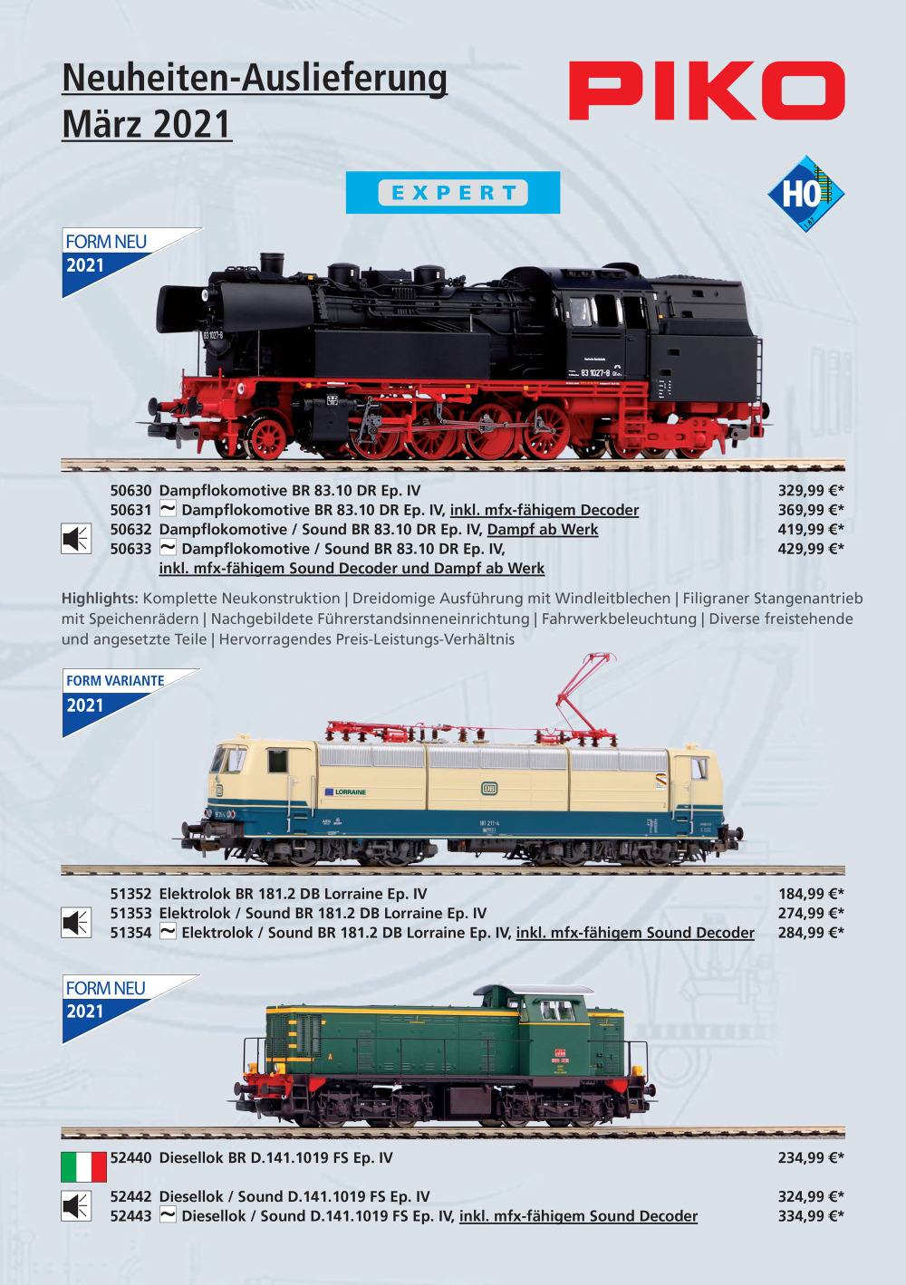 PIKO - Novelties March 2021
