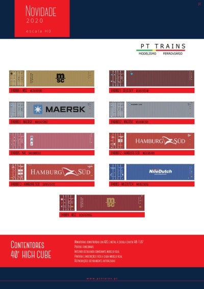 Novelties 2020: 40' containers - PT TRAINS