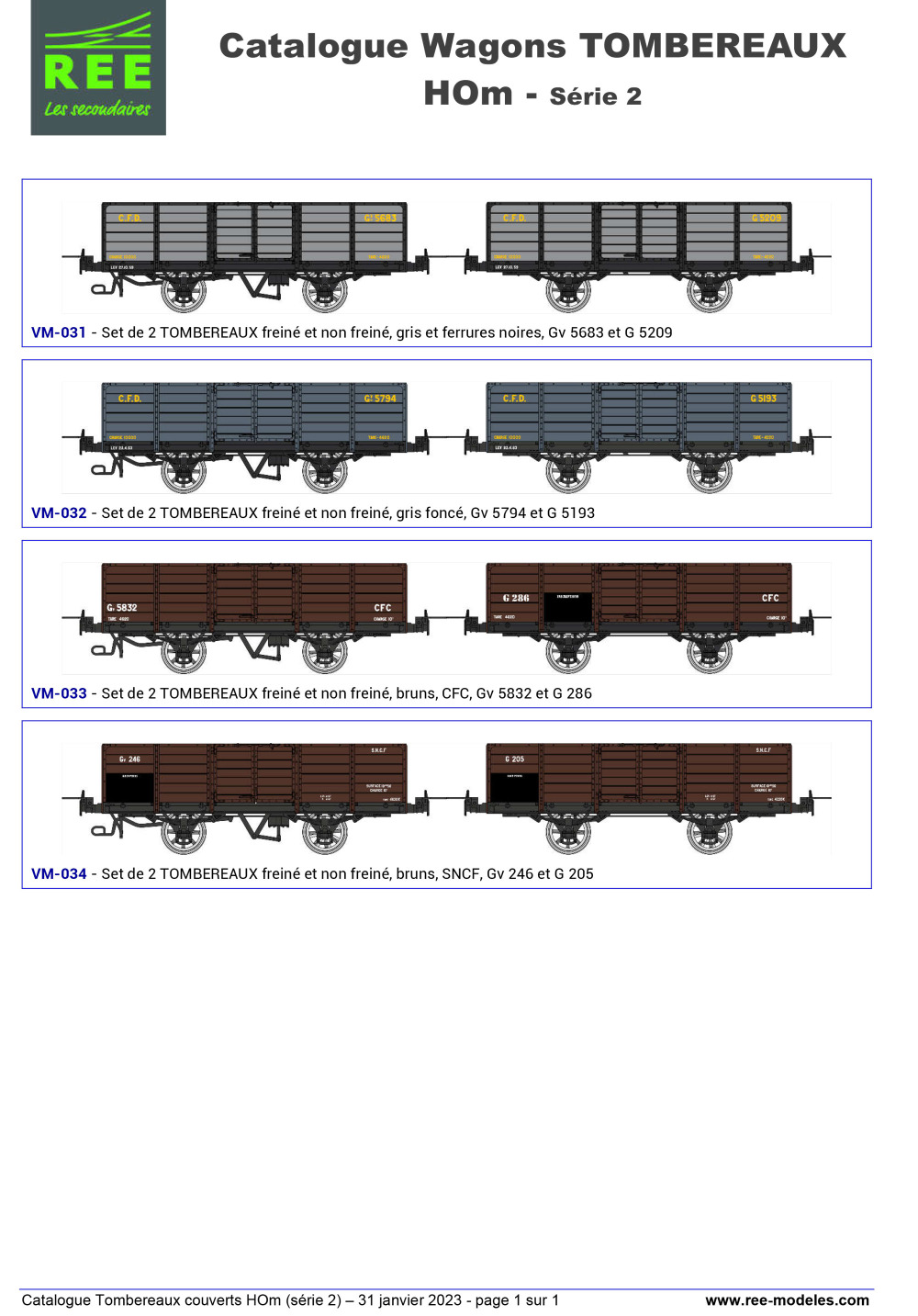 REE MODÈLES - Rails Europ Express - Gondolas wagons (2nd series)
