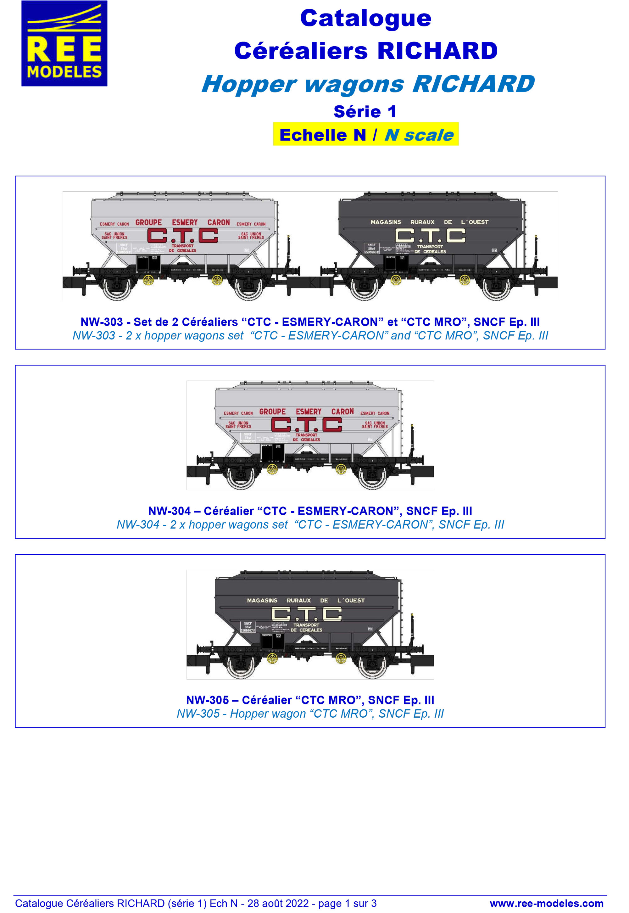 Rails Europ Express - Hopper wagons RICHARD