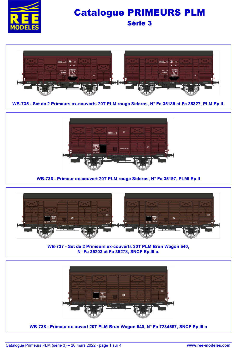 Rails Europ Express - PLM freight wagons (3rd series)