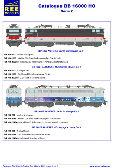 SNCF - BB 16000 electric locomotives (2nd series) - Rails Europ Express