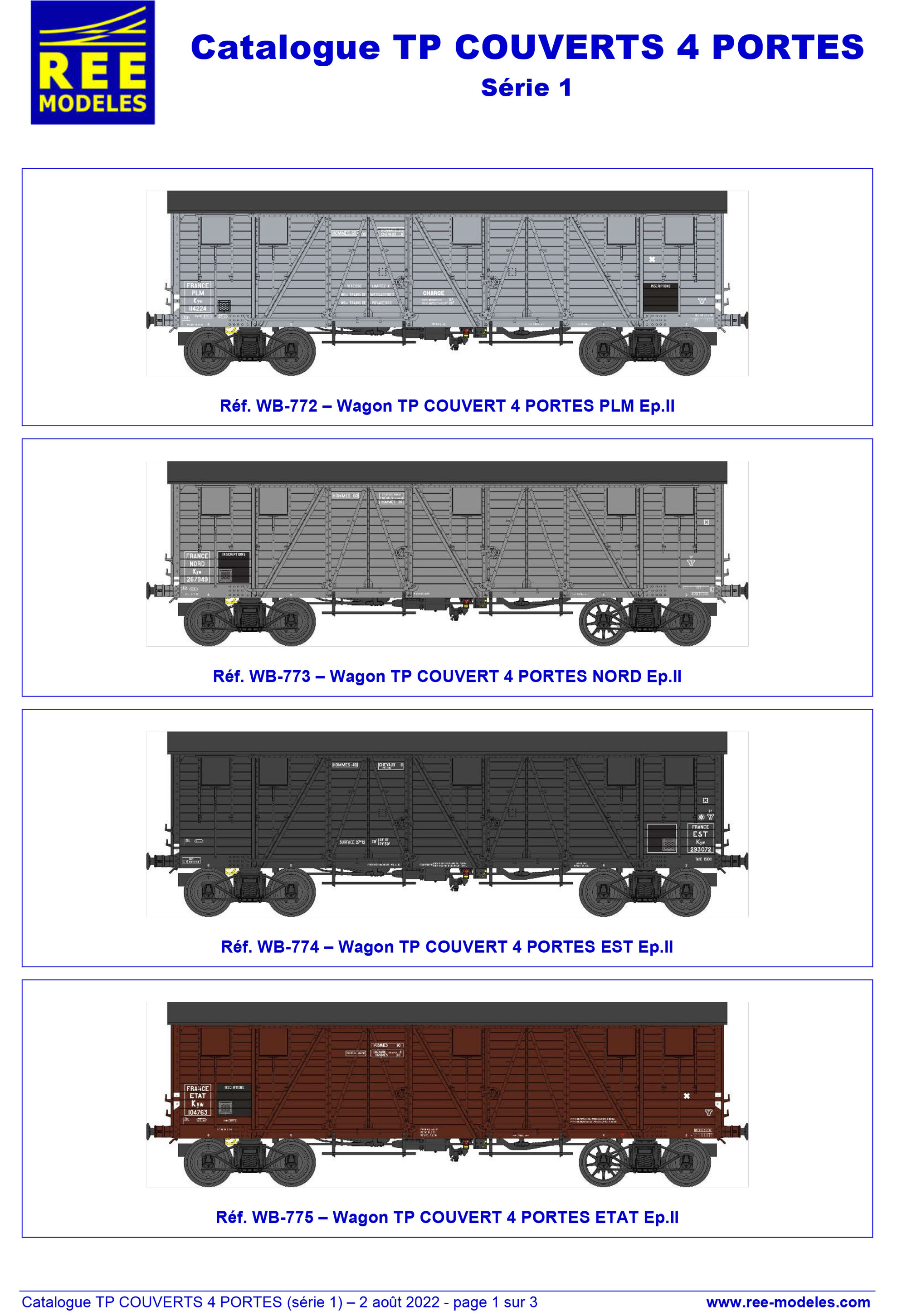 Rails Europ Express - TP covered freight wagons (1st series)