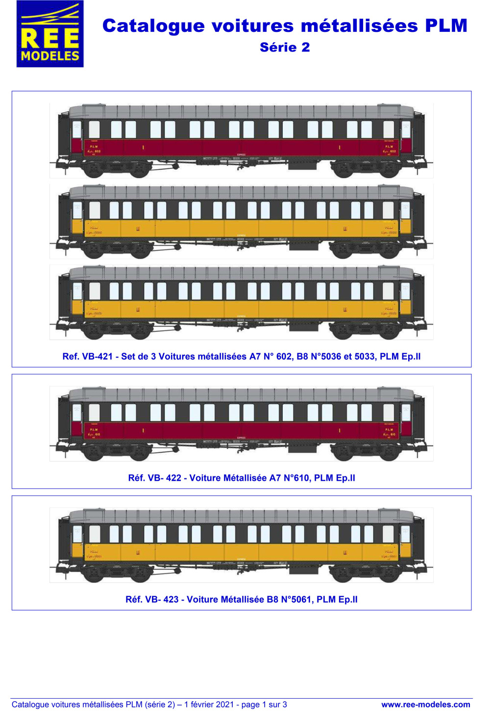 REE MODÈLES - Rails Europ Express - PLM & ex-PLM passenger coaches (2nd series)