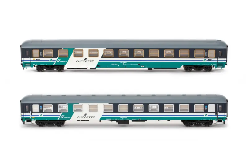 Trenitalia - UIC-X Type 1975 & UIC-X Type 1968 "Cuccette" passenger coaches set in XMPR livery