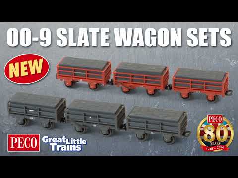 Video: NEW! PECO, OO-9 Slate wagons in red and dark grey