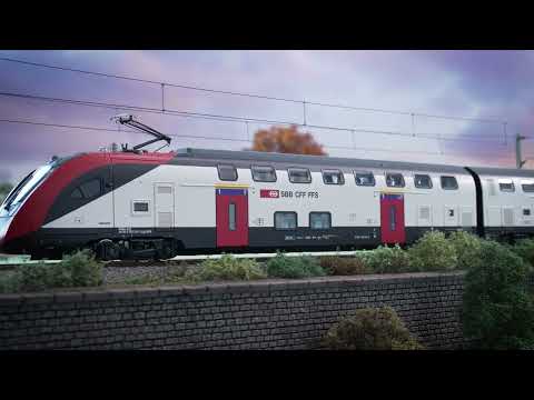 Video: 8-piece set: Long-distance double-deck train RABe 502, SBB (EN)