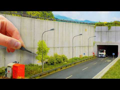 Video: How I built a REALISTIC road tunnel with a concrete wall for my model railroad 🛣️ | Part 42