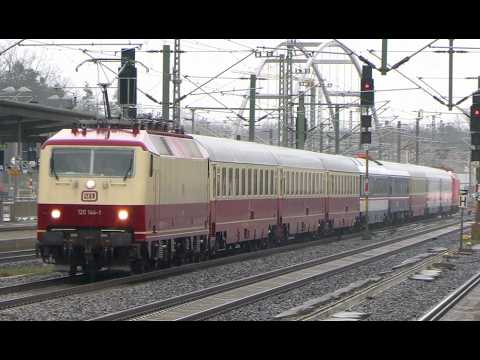 Video: Baureihe 120 (ex DB) der SEL (Schlünß Eisenbahn Logistik) mit Sonderzug TEE/IC in Frankfurt am Main