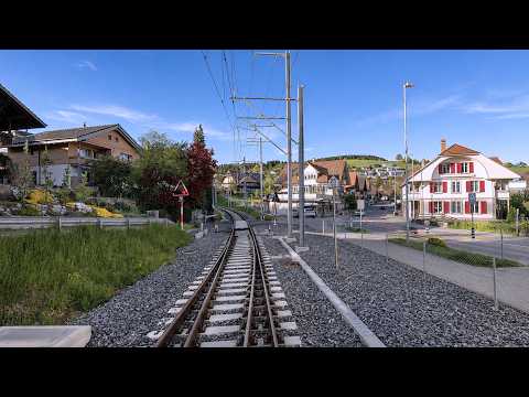 Video: ★ 4K 🇨🇭 Thun - Konolfingen - Burgdorf cab ride, Switzerland [05.2021] First electrified railway 1899