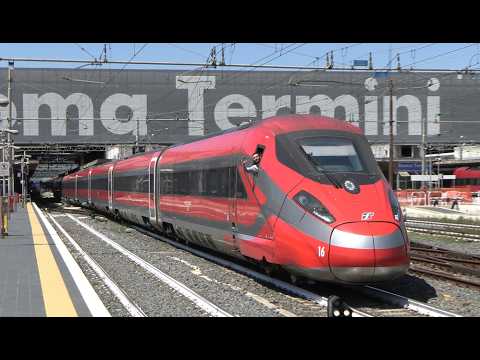 Video: Roma Termini - Trenitalia Frecciarossa, Frecciargento und Frecciabianca, IC und Italo