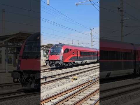 Short/Reel: Very fast Railjet through St. Valentin #train #trainspotting