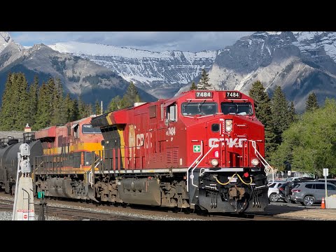 Video: CPKC in den Rocky Mountains | Gigantische Güterzüge zwischen Banff und Lake Louise (Canada)