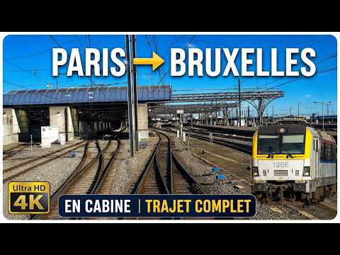 Video: 4K 🇫🇷 Paris-Nord → 🇧🇪 Bruxelles-Midi en HLE18, Ouigo International Cabride