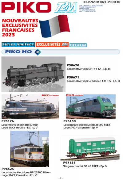 Nouveautés / Exclusivités françaises 2023 - PIKO