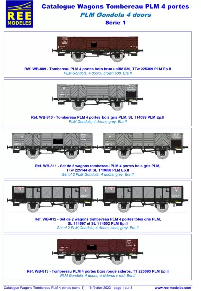 PLM Gondola 4 doors - Rails Europ Express (REE) Modèles