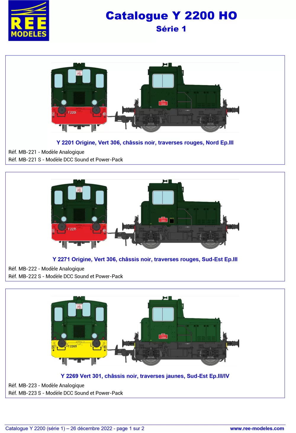 Rails Europ Express (REE) Modèles - Y 2200 diesel tractor