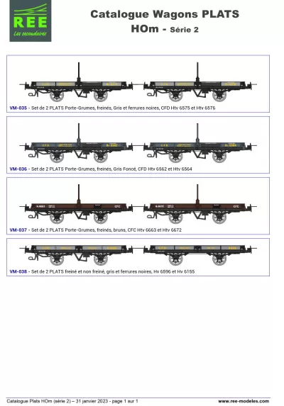 Flat wagons (2nd series) - Rails Europ Express (REE) Modèles