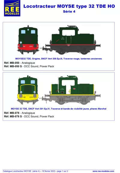 Moyse locotractor (4th series) - Rails Europ Express (REE) Modèles
