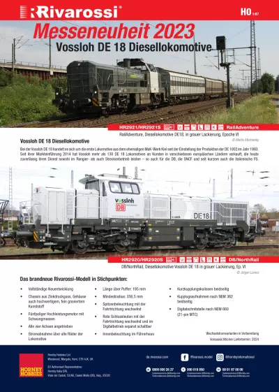 Vossloh DE 18 diesel locomotive - Rivarossi