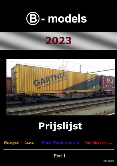 Catalog & Price list 2023 - B-models