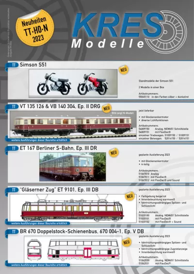 Novelties 2023 - KRES Modelle